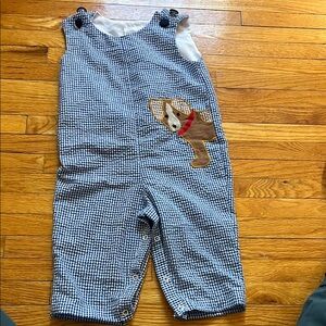 Lil Cactus Blue and White Sleeveless Long Hall with Corduroy Dog
